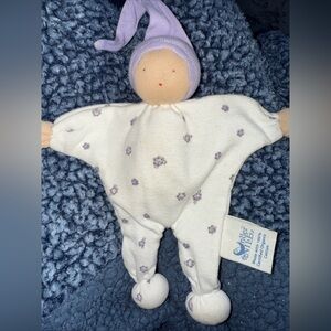 Under the Nile Baby Buddy Scrappy Doll Purple Lavender Floral 100% Organic Cotto